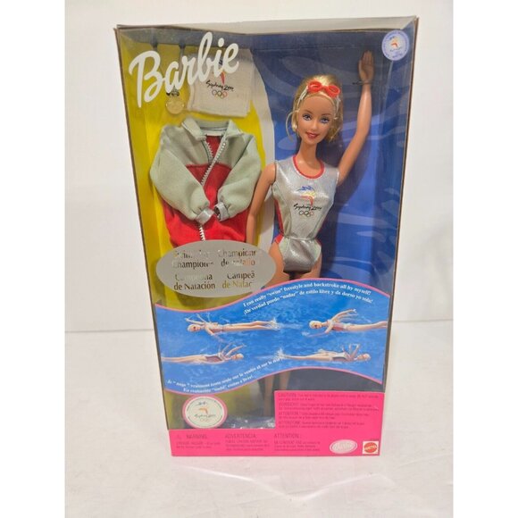 NRFB Mattel 1999 Swimming Champion Barbie International Edition Sydney 2000 - Picture 1 of 4
